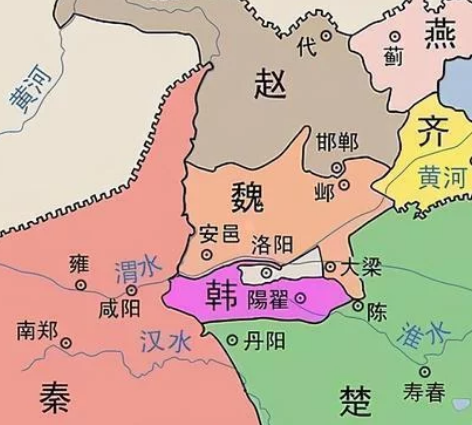 春秋战国时期韩国地图图片
